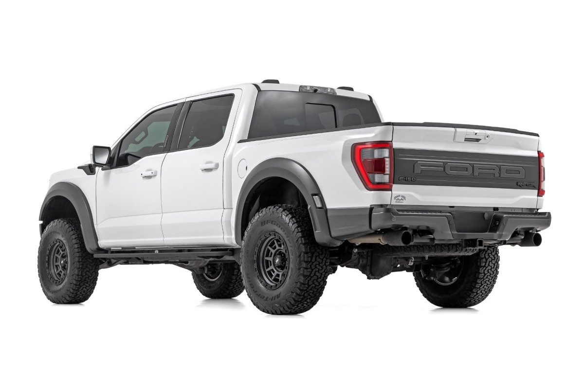 Ford F-150 Raptor Suspension Lift Kit - Front + Rear - Rough Country - Coil Spring, 2.25 in Front + 1 in Rear, Factory Fox Compatible, 4WD - '21-'25